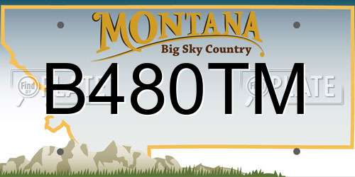 B480TM Montana License Plate