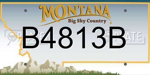 B4813B Montana License Plate