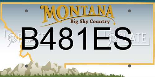 B481ES Montana License Plate