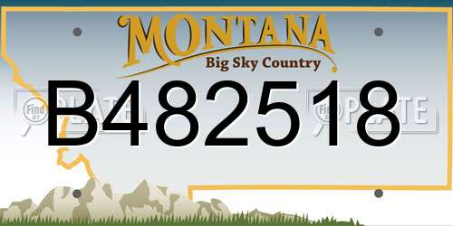 B482518 Montana License Plate