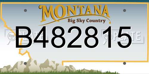 B482815 Montana License Plate