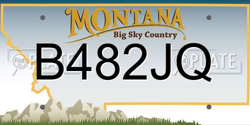 B482JQ Montana License Plate