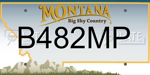 B482MP Montana License Plate