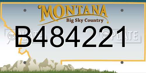 B484221 Montana License Plate