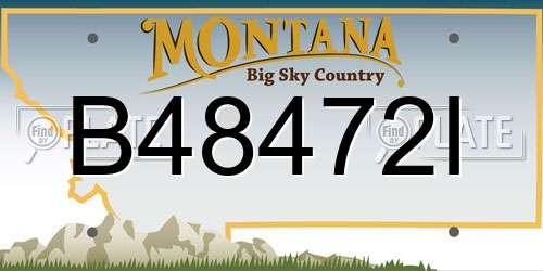 B48472I Montana License Plate