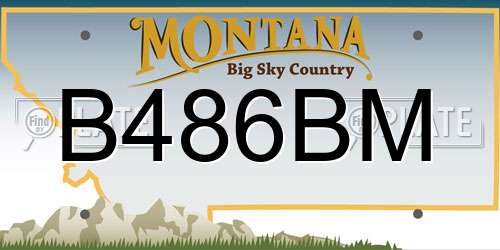 B486BM Montana License Plate