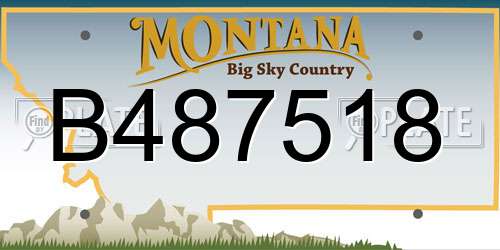 B487518 Montana License Plate