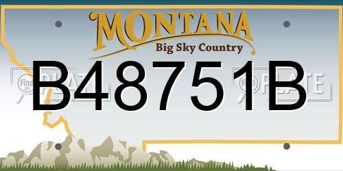 B48751B Montana License Plate