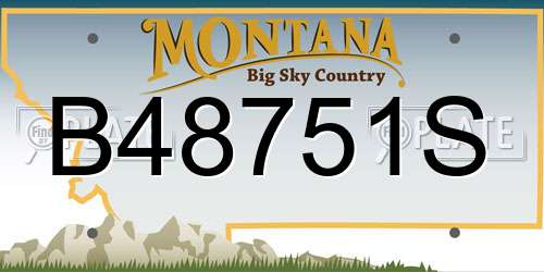 B48751S Montana License Plate