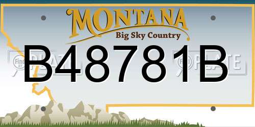 B48781B Montana License Plate