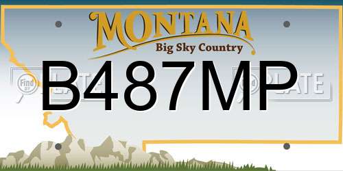 B487MP Montana License Plate