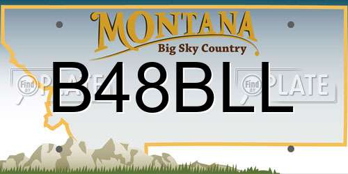 B48BLL Montana License Plate