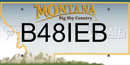 B48IEB Montana License Plate