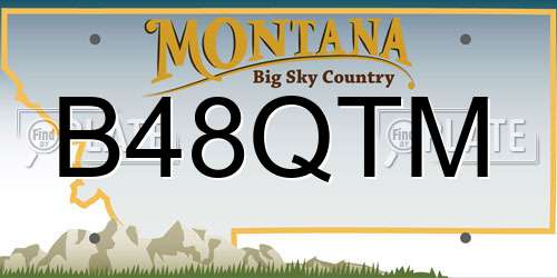 B48QTM Montana License Plate
