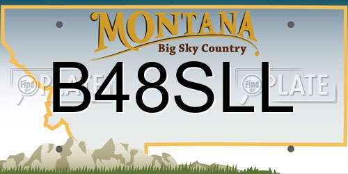 B48SLL Montana License Plate