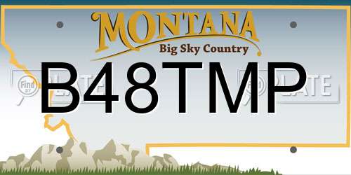 B48TMP Montana License Plate