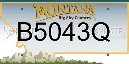 B5043Q Montana License Plate