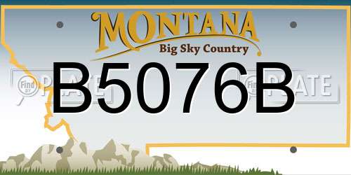 B5076B Montana License Plate
