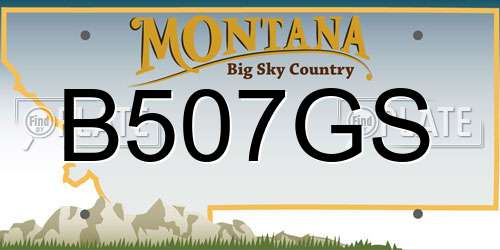 B507GS Montana License Plate