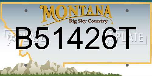 B51426T Montana License Plate