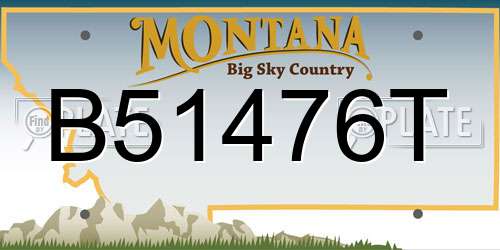 B51476T Montana License Plate