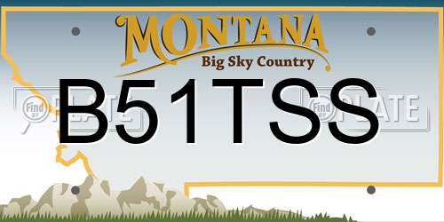 B51TSS Montana License Plate