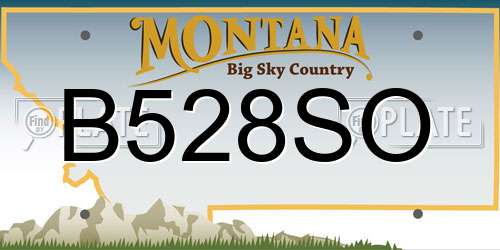 B528SO Montana License Plate