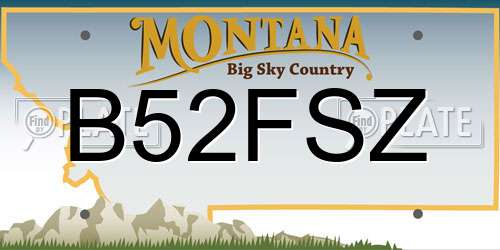 B52FSZ Montana License Plate