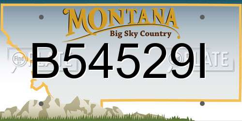 B54529I Montana License Plate