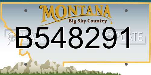 B548291 Montana License Plate