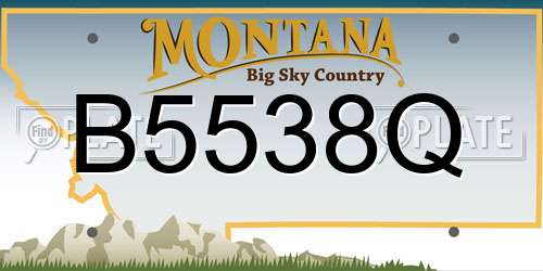 B5538Q Montana License Plate