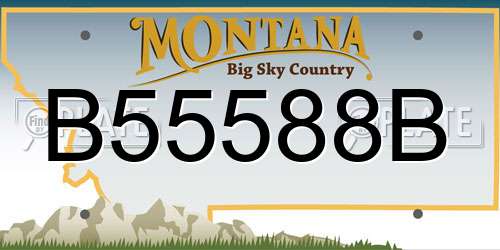 B55588B Montana License Plate
