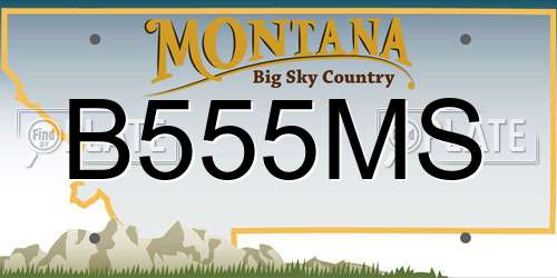 B555MS Montana License Plate