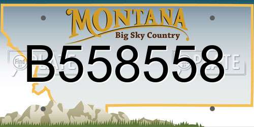 B558558 Montana License Plate