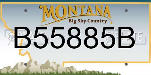 B55885B Montana License Plate