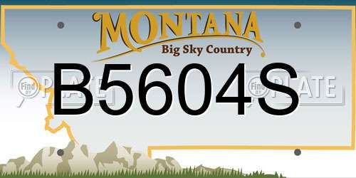 B5604S Montana License Plate