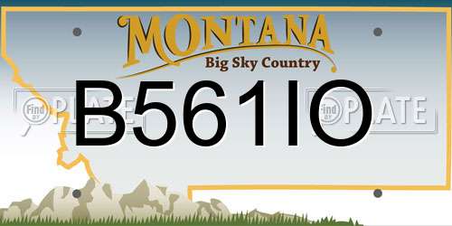 B561IO Montana License Plate