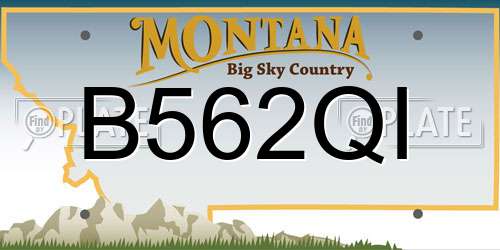 B562QI Montana License Plate