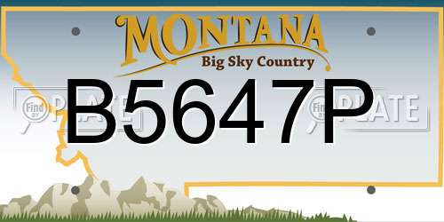 B5647P Montana License Plate