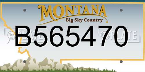 B565470 Montana License Plate