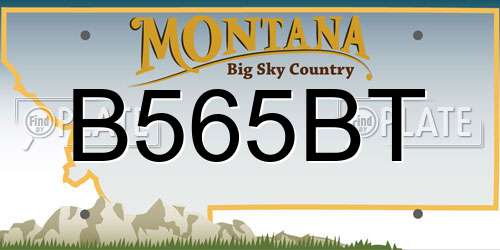 B565BT Montana License Plate