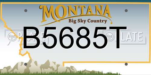 B5685T Montana License Plate