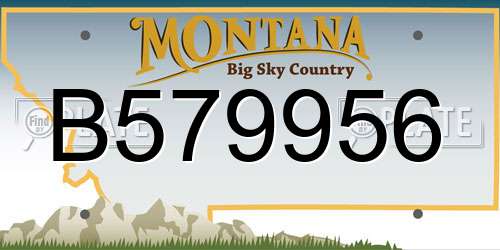B579956 Montana License Plate