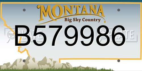 B579986 Montana License Plate