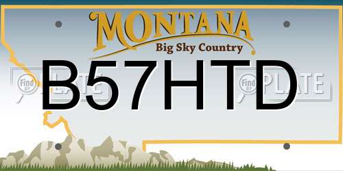 B57HTD Montana License Plate