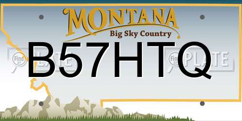 B57HTQ Montana License Plate