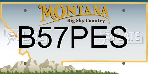 B57PES Montana License Plate