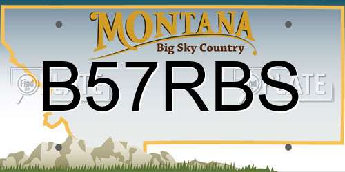 B57RBS Montana License Plate