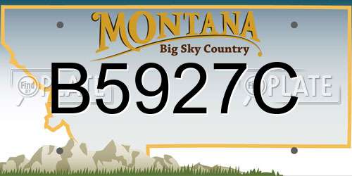 B5927C Montana License Plate