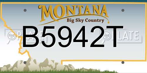B5942T Montana License Plate